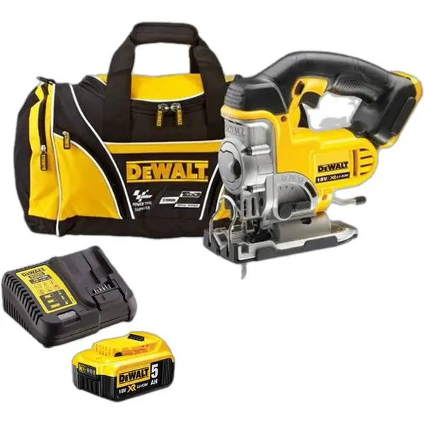 Máy cưa lọng pin Dewalt DCS331P1 400W 18V 5Ah cắt sắt 10mm gỗ 135mm