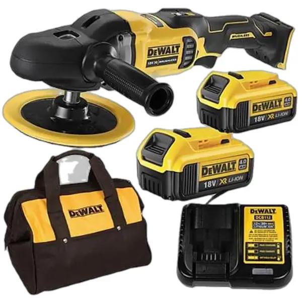 MÁY ĐÁNH BÓNG CẦM TAY 18V DEWALT DCM849M2 - Máy, Sạc, 2pinx4Ah Túi vải