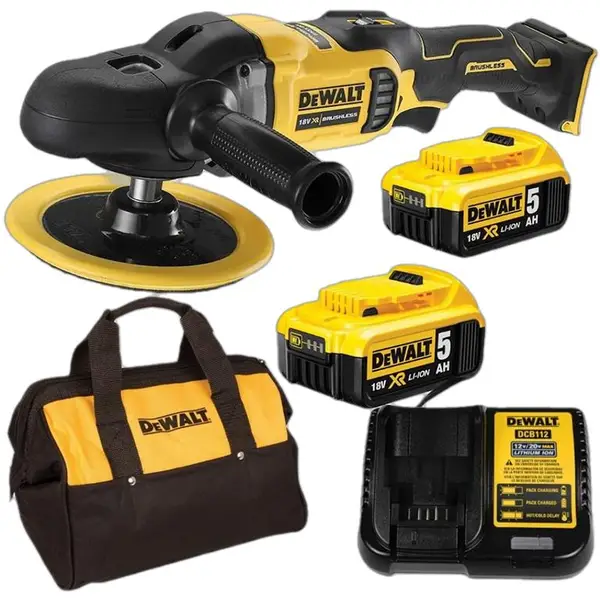 MÁY ĐÁNH BÓNG CẦM TAY 18V DEWALT DCM849P2 - Máy, Sạc, 2pinx5Ah Túi vải