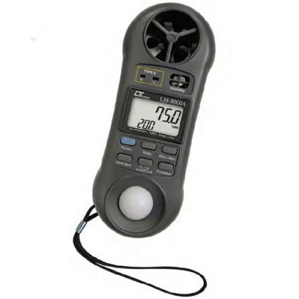 Máy đo nhiệt độ, tốc độ gió, ánh sáng, độ ẩm Lutron LM8000A