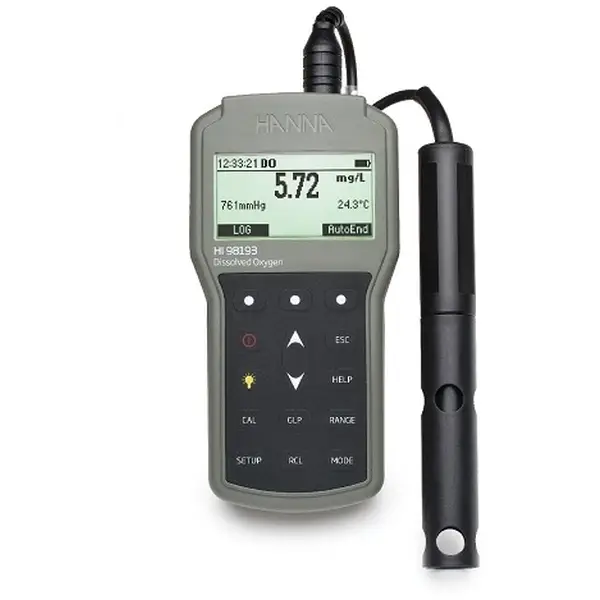 Máy đo oxy hòa tan và nhiệt độ Hanna HI98193 (chuyên nghiệp cáp 4m)