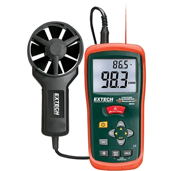 Máy đo tốc độ gió lưu lượng khí và nhiệt độ hồng ngoại Extech AN200