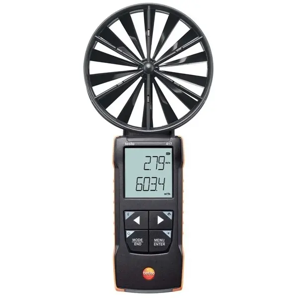 Máy đo vận tốc gió dạng cánh quạt 100 mm Testo 417 – Kết nối App