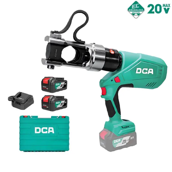 Máy ép cos thủy lực dùng pin 20V DCA ADYH630EM (2 Pin 4.0Ah & 1 Sạc)