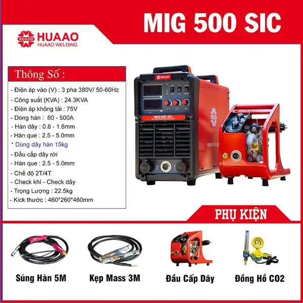 MÁY HÀN HUAAO MIG 500 SIC