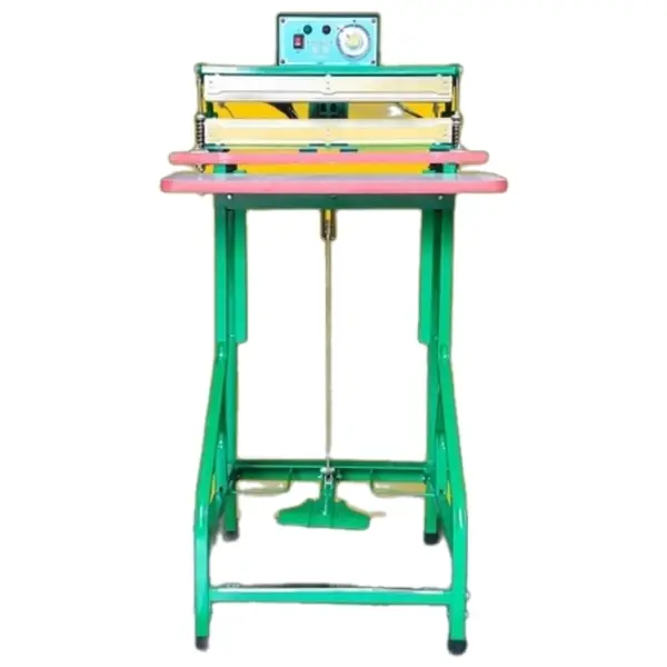Máy hàn miệng túi dập chân M5-400 có giá đỡ