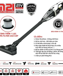 Máy hút bụi dùng pin 21V Dekton M21-HB01BL (Chưa Pin & Sạc)