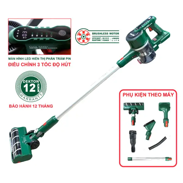 Máy hút bụi dùng pin 21V Dekton M21-HB02BL (Chưa Pin & Sạc)