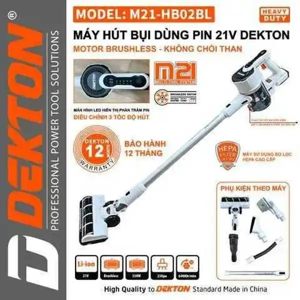 Máy hút bụi pin Dekton M21-HB02BL