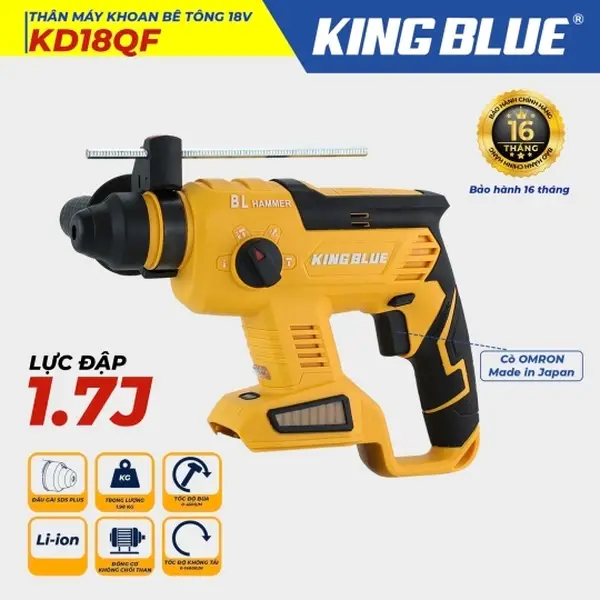 Máy khoan bê tông 18V KD18QF (Giá chưa bao gồm Pin và Sạc)