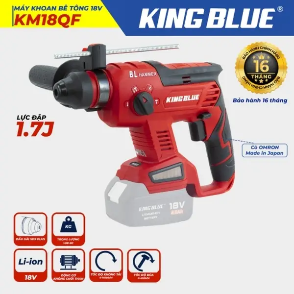 Máy Khoan Bê Tông 18V KM18QF (Giá chưa bao gồm pin, sạc)