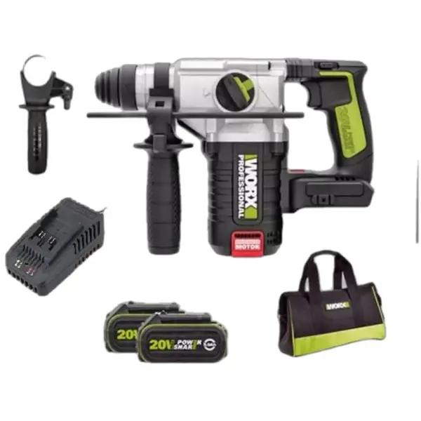 MÁY KHOAN BÚA DÙNG PIN 20V 24MM WU388 - WORX GREEN