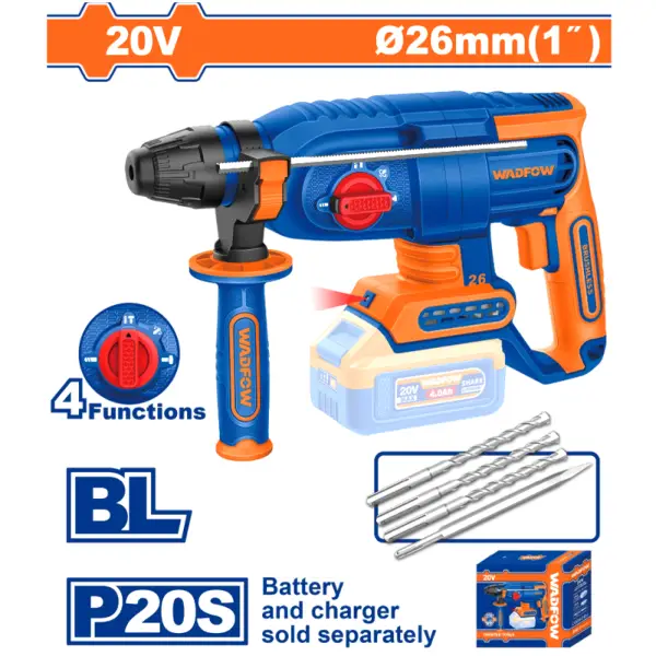 Máy khoan búa dùng pin 20V Wadfow WLM1526 (Chưa Pin & Sạc)