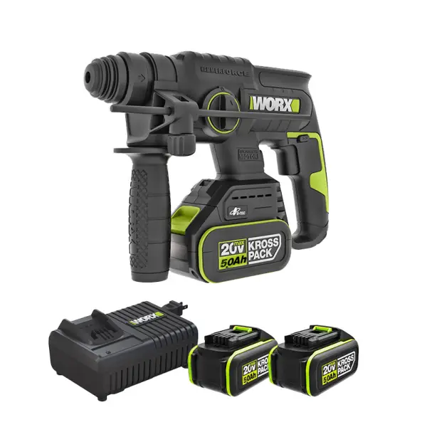 Máy khoan búa dùng pin 20V Worx WU387.1 (2 Pin 5.0Ah & Sạc)