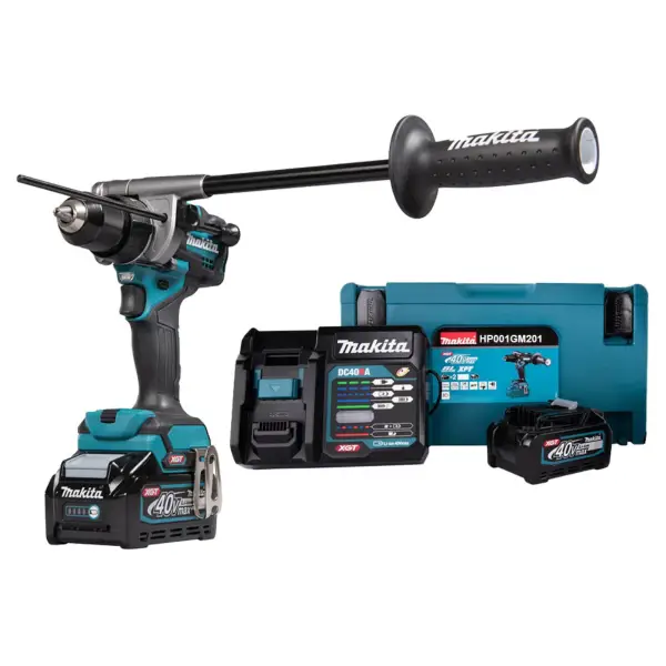 Máy khoan búa và vặn vít Makita dùng pin HP001GM201 (40V Max)
