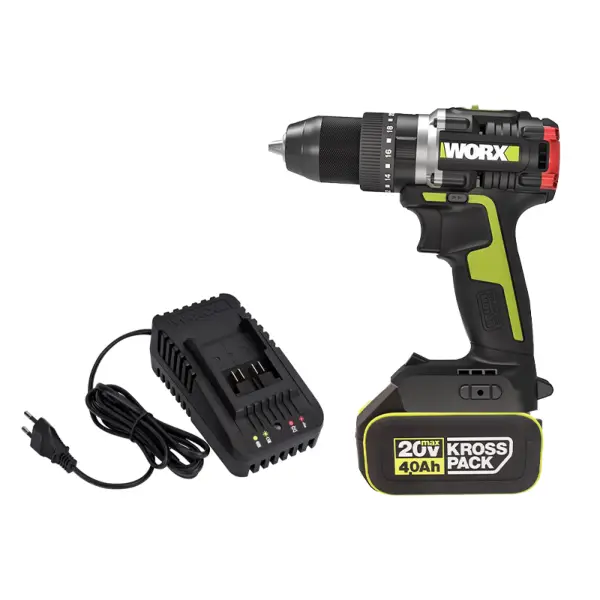 Máy khoan cầm tay 20V Worx WU369.14.2B (Bộ 1 pin 4Ah + 1 sạc)