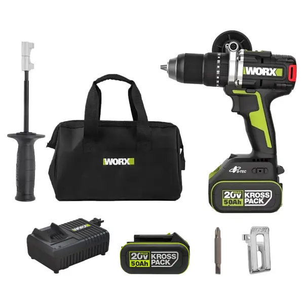 Máy Khoan Động Lực 20V Worx WU377 (2 Pin 5.0Ah & Sạc)