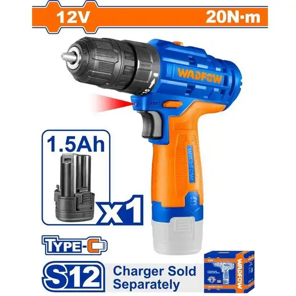 Máy khoan dùng pin 12V (không kèm dây & đầu sạc) WADFOW - WCDS520