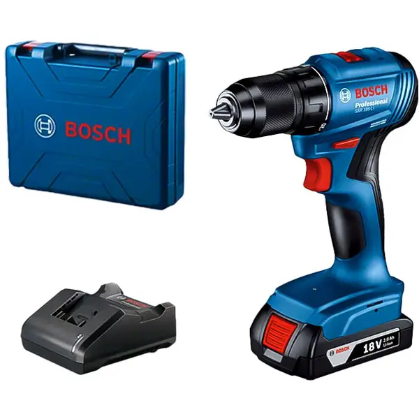Máy khoan pin 18V Bosch GSR 185-LI (1 pin) (06019K30K1)