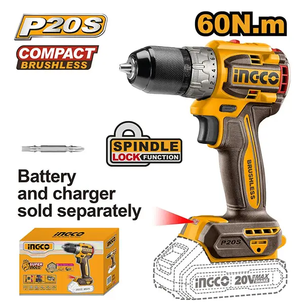 Máy khoan pin 20V Ingco CDLI206021 (Chưa Pin & Sạc)