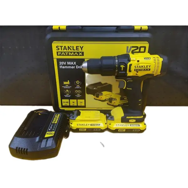 MÁY KHOAN PIN 20V STANLEY SCD711D2K-B1