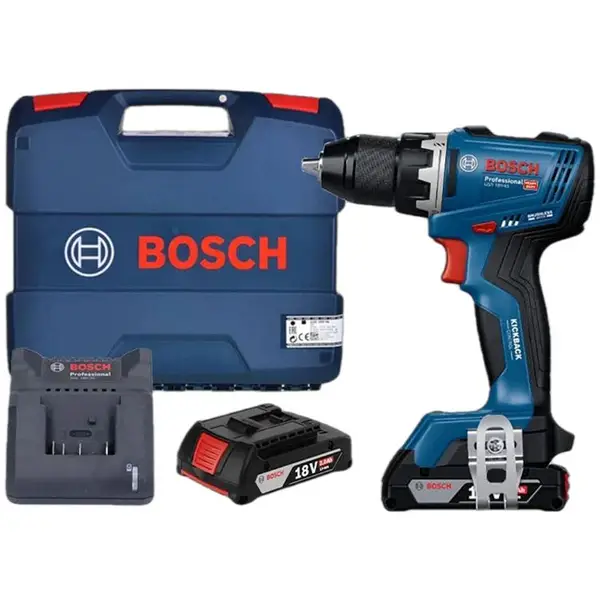 MÁY KHOAN VẶN VÍT DÙNG PIN 18V BOSCH GSR 18V-65 (06019N30K0 - 2 pin 2.0Ah và sạc)