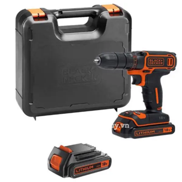 Máy Khoan Vặn Vít Dùng Pin Black & Decker BDCHD18K-B1