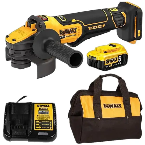 MÁY MÀI GÓC 100MM DÙNG PIN 18V DEWALT DCG409P1 (Máy, Sạc, 1pinx5Ah Túi vải)