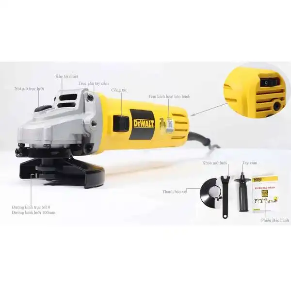 Máy mài góc điện 950W Dewalt DWE4118-B1 (có chỉnh tốc)