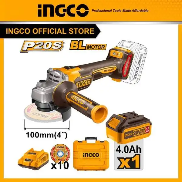 Máy Mài Góc Dùng Pin 20V- 100Mm CAGLI211041 INGCO