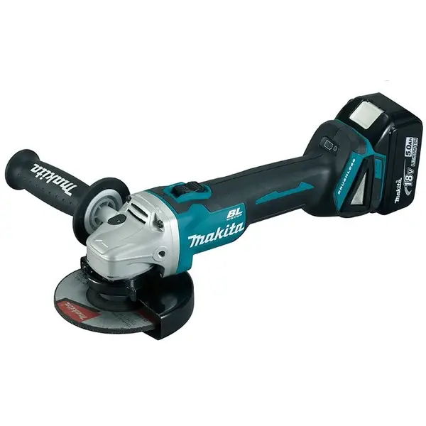 Máy mài góc dùng pin DGA419RTJ Makita (2 pin BL1850B 18V 5Ah, 1 DC18RC sạc nhanh)