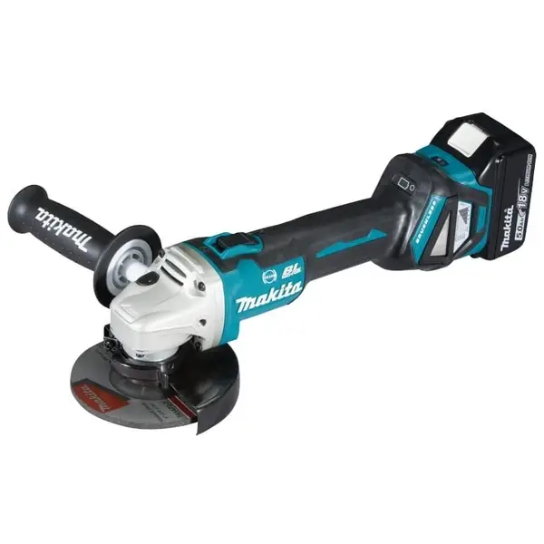 Máy mài góc dùng pin DGA508RTE Makita (2 pin BL1850B 18V 5Ah, 1 sạc nhanh DC18RC)