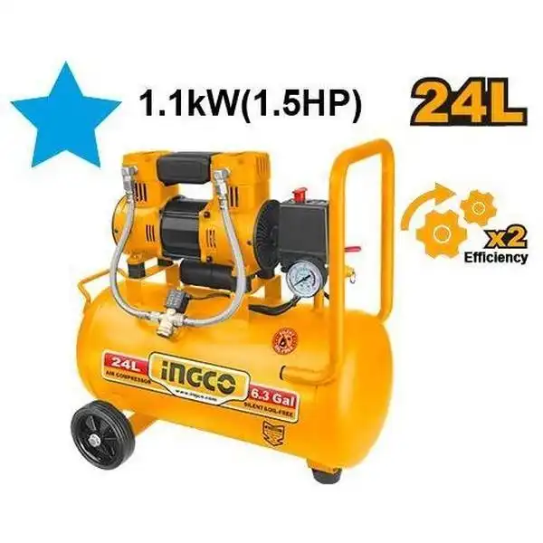 Máy Nén Khí Không Dầu 24L- 1100W (1.5Hp) ACS111242 INGCO