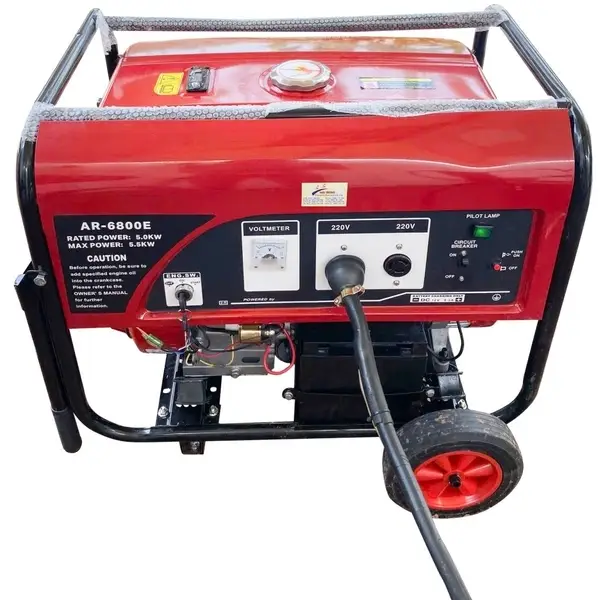 Máy phát điện chạy xăng AR-6800E NEW 5, 5 kw (có đề)