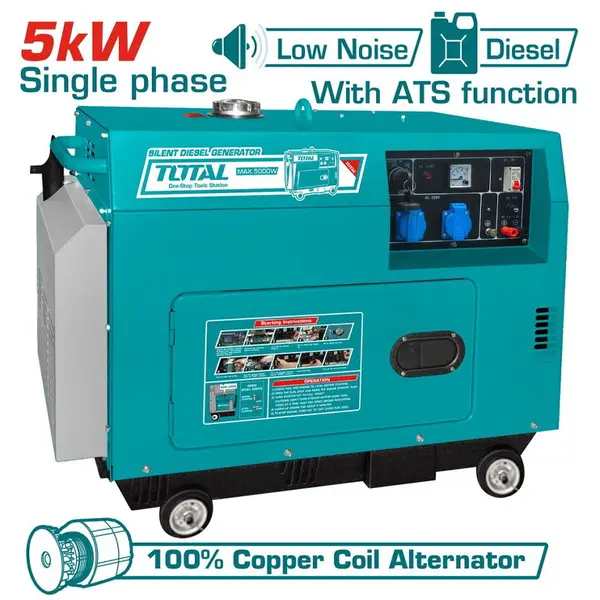 Máy phát điện dùng dầu 5.0 KW Total TP250001