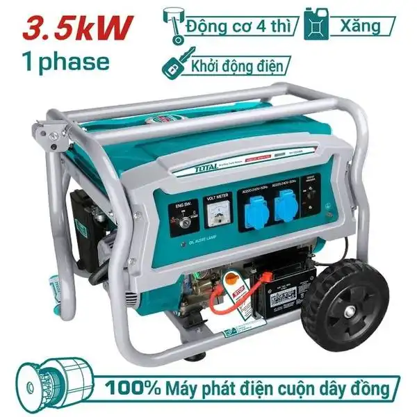 Máy phát điện dùng xăng BH 12 THÁNG TP135006E TOTAL