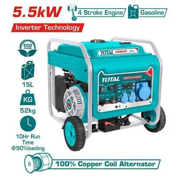 Máy phát điện dùng xăng biến tần 5.5KW TP355001 TOTAL