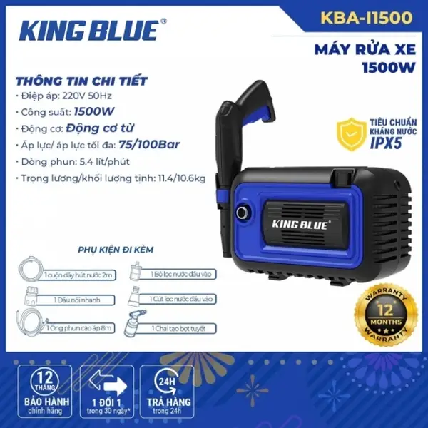 Máy rửa xe KingBlue KBA-I1500