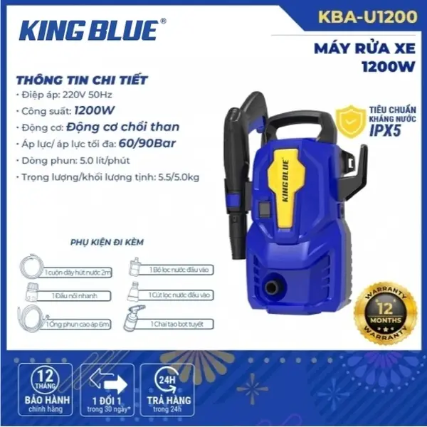 Máy rửa xe KingBlue KBA-U1200