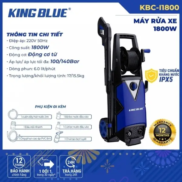 Máy rửa xe KingBlue KBC-I1800