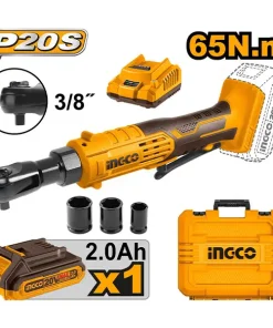 Máy siết bu lông góc dùng pin 20V Ingco CDRLI2060152 (1 Pin 2.0Ah, 1 Sạc)