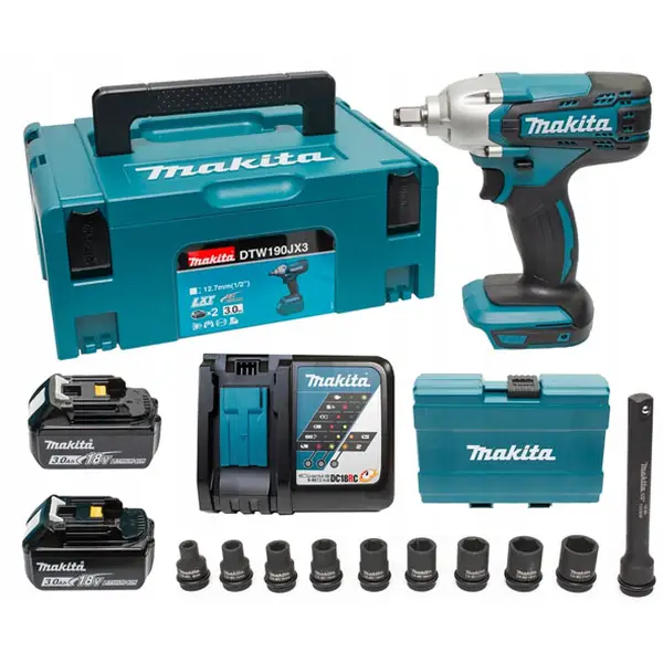 Máy siết bu lông Makita DTW190JX3 dùng pin (12.7MM) (18V)