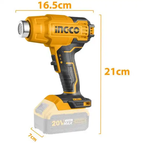 Máy Thổi Nhiệt Dùng Pin 20V HGLI2002 INGCO