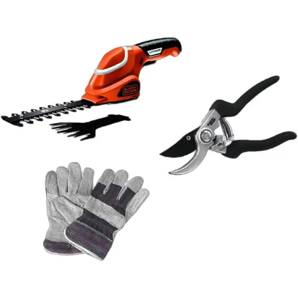 MÁY TỈA LÁ, CÀNH CÂY CẦM TAY DÙNG PIN 7V Black & Decker GSL700KIT-B1