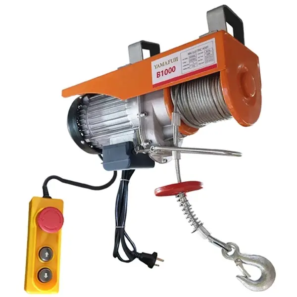 Máy tời điện mini Yamafuji B1000 (đạt tải 100% cáp dài 22m)