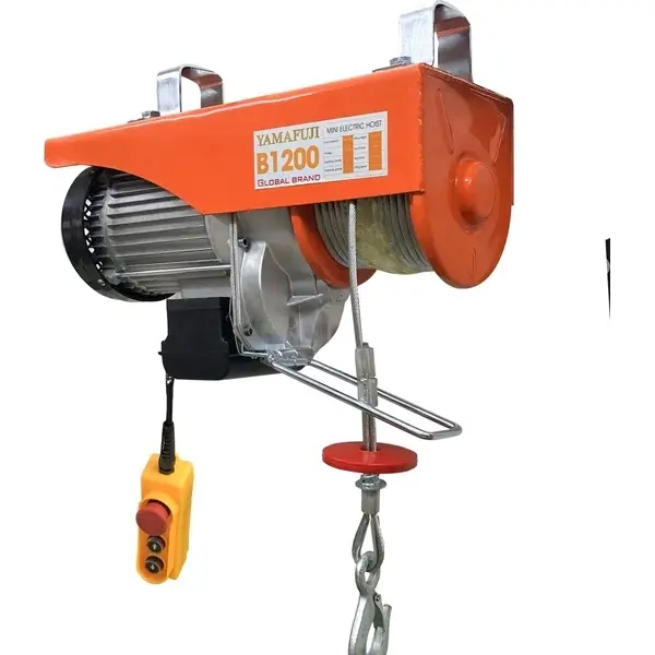 Máy tời điện mini Yamafuji B1200 (đạt tải 100% cáp dài 30m)