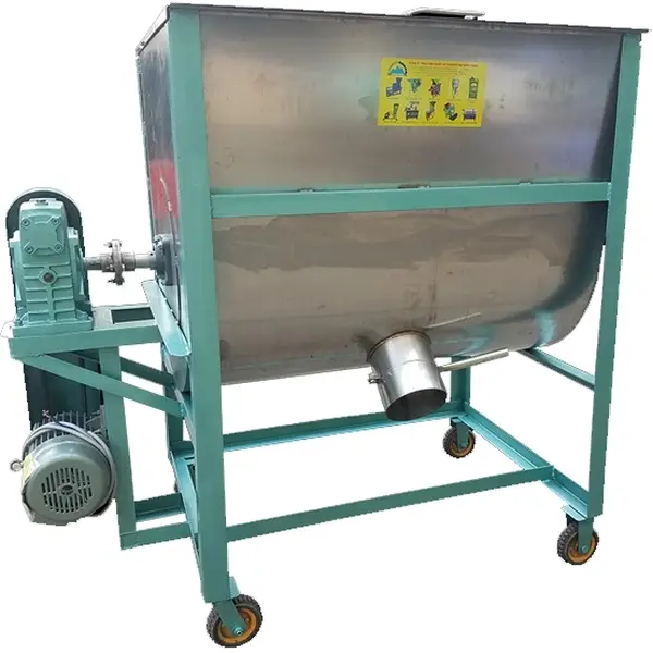 Máy trộn nguyên liệu nằm ngang Inox HML04