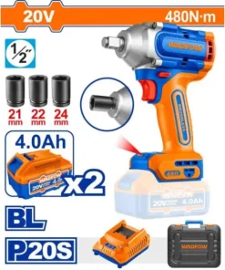 Máy vặn bu lông dùng pin 20V Wadfow WCD1B483 (2 Pin 4.0Ah, 1 Sạc)