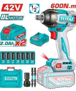 Máy vặn bu lông dùng pin 42V Total TIWLI42602 (2 Pin 2.0Ah, 1 Sạc)