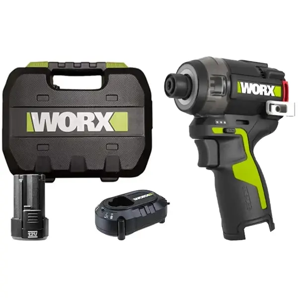 Máy vặn vít búa dầu dùng pin 12V Worx WU138.1 (1 Pin 2.5Ah, 1 Sạc)